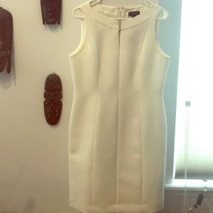 Tahari White Sleeveless Sheath